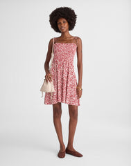 Tie Shoulder Mini Dress in Floral AMANDA FLORAL RED