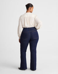 The Plus Stretch Flare Jean in Rinse Wash RINSE WASH