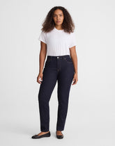 The Curvy Jules Slim-Straight Jean in Rinse Wash RINSE WASH