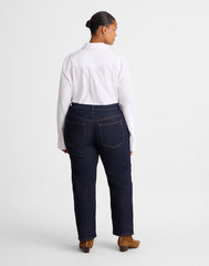 The Plus Jules Slim-Straight Jean in Rinse Wash RINSE WASH