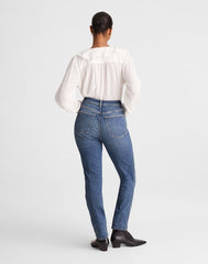 The Curvy Pencil Jean in Super Stretch Denim CONCHO WASH