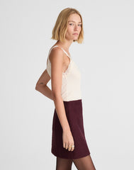 Mini Skirt in Tweed DARK POMEGRANATE