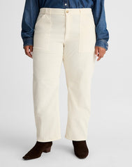 The Plus Darted Barrel-Leg Utility Pant in Corduroy VINTAGE CANVAS
