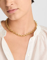 Chunky Oval Chain Necklace ANTIQUE GOLD