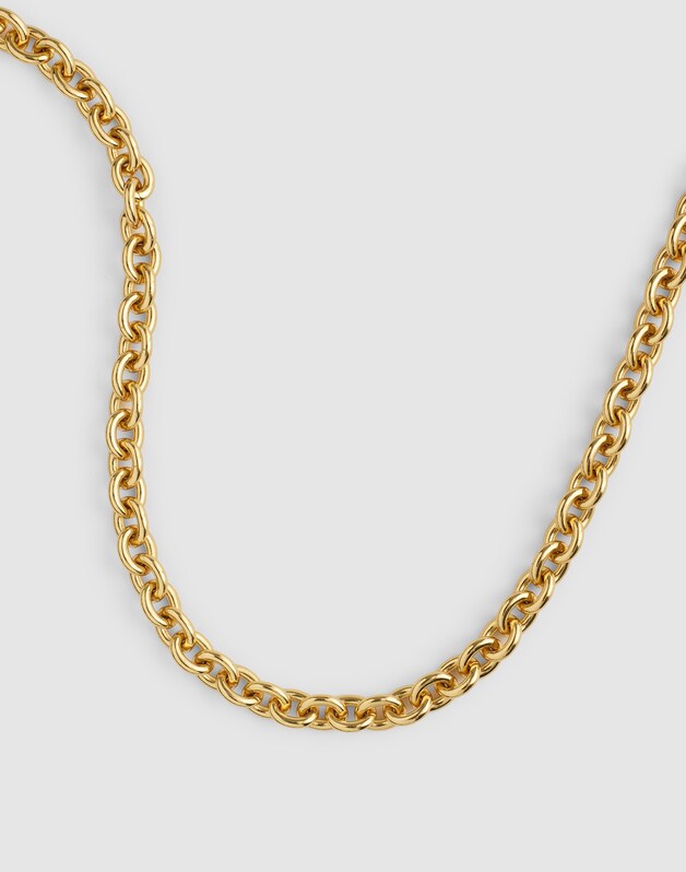 Chunky Oval Chain Necklace ANTIQUE GOLD