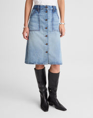Alexa Chung for Madewell Shelley Denim Skirt in Leegate Wash LEEGATE WASH