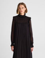 Alexa Chung for Madewell Joan Overlay Dress JET BLACK