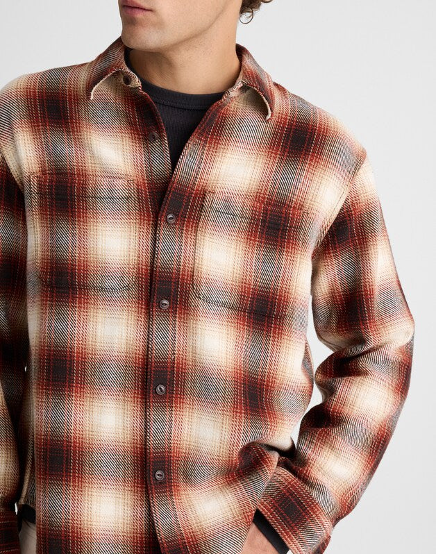 Button-Up Shirt in Midweight Flannel OMBRE PLAID