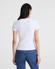 The '90s Crewneck Tee in Compact Cotton WHITE