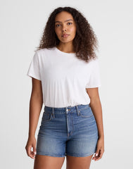 The Curvy Perfect Vintage Mid-Length Short IRMO WASH