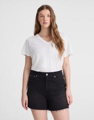 The Curvy Perfect Vintage Mid-Length Jean Short CATALANI WASH