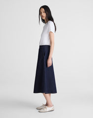 Denim Circle Midi Skirt RINSE WASH