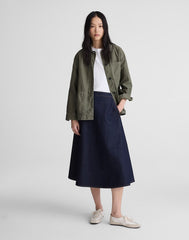 Denim Circle Midi Skirt RINSE WASH