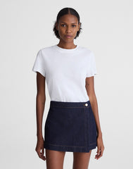 Denim Wrap Mini Skort RINSE WASH