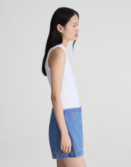 Denim Wrap Mini Skort MIDVALE WASH