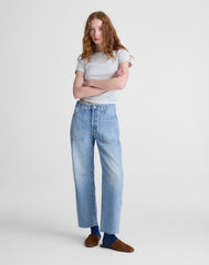 The Short Darted Utility Barrel-Leg Jean in Faded Horizon FADED HORIZON WASH