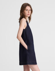 Denim Mini Shift Dress RINSE WASH