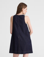 Denim Mini Shift Dress RINSE WASH