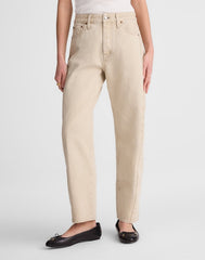 Pieced Barrel-Leg Jeans FADED KHAKI