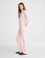 The Longline Straight Jean PALE PINK