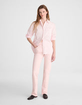 The Longline Straight Jean PALE PINK