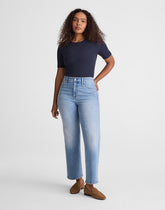 The Curvy Perfect Vintage Wide-Leg Crop Jean RAEBROOK WASH