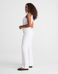The Curvy Emmy Wide-Leg Jean in Super Stretch Denim TILE WHITE