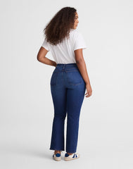 The Short Curvy Flare Crop Jean in Super Stretch Denim OSGOODE WASH