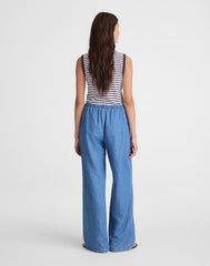 Pull-On Jeans in Cotton-Linen Denim IRVING WASH