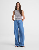 Pull-On Jeans in Cotton-Linen Denim IRVING WASH
