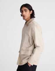 Field Jacket in Cotton Canvas SUNFADED SAGE