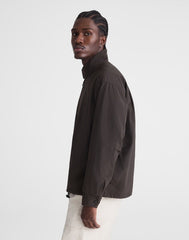 Harrington Jacket in Nylon DARK BROWN