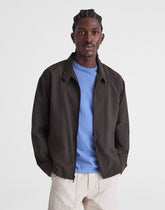 Harrington Jacket in Nylon DARK BROWN