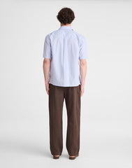 Pleated Chino Pants in Uniform Twill CHOCOLATE