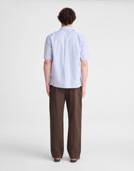 Pleated Chino Pants in Uniform Twill CHOCOLATE