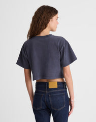 Madewell x Benjamin Talley Smith The Sullivan Boxy Crop Tee CLASSIC NAVY