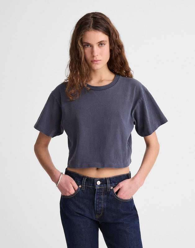 Madewell x Benjamin Talley Smith The Sullivan Boxy Crop Tee CLASSIC NAVY