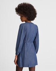 Denim Button-Front Mini Dress ANNANDALE WASH