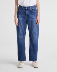 Circular Darted Barrel-Leg Jean HEIRLOOM WASH