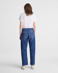 Circular Darted Barrel-Leg Jean HEIRLOOM WASH