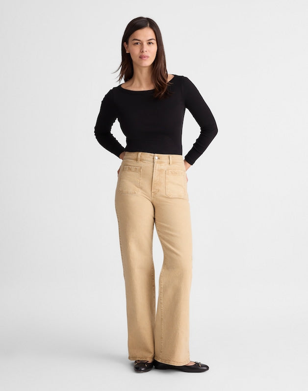 The Short Emmy Wide-Leg Pant FAWN