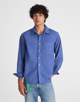 Button-Up Shirt in Crisp Poplin NICE BLUE