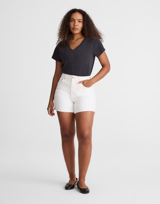 The Curvy Perfect Vintage Mid-Length Short TILE WHITE