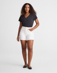 The Curvy Perfect Vintage Mid-Length Short TILE WHITE