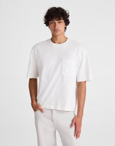 Boxy Pocket Tee in Weekend Slub SOFT WHITE