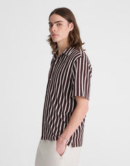 The Camp Shirt in Seaport Terry COFFEE BEAN