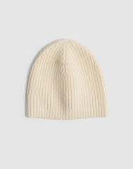 Semifitted Beanie in Wool Blend SOFT IVORY