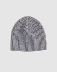 Semifitted Beanie in Wool Blend HTHR SLATE