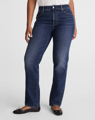 The Curvy Longline Straight Jean MIDNIGHT WATERS WASH