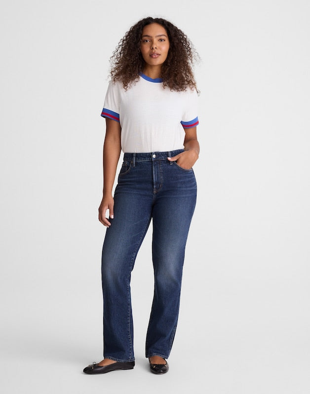 The Curvy Longline Straight Jean MIDNIGHT WATERS WASH